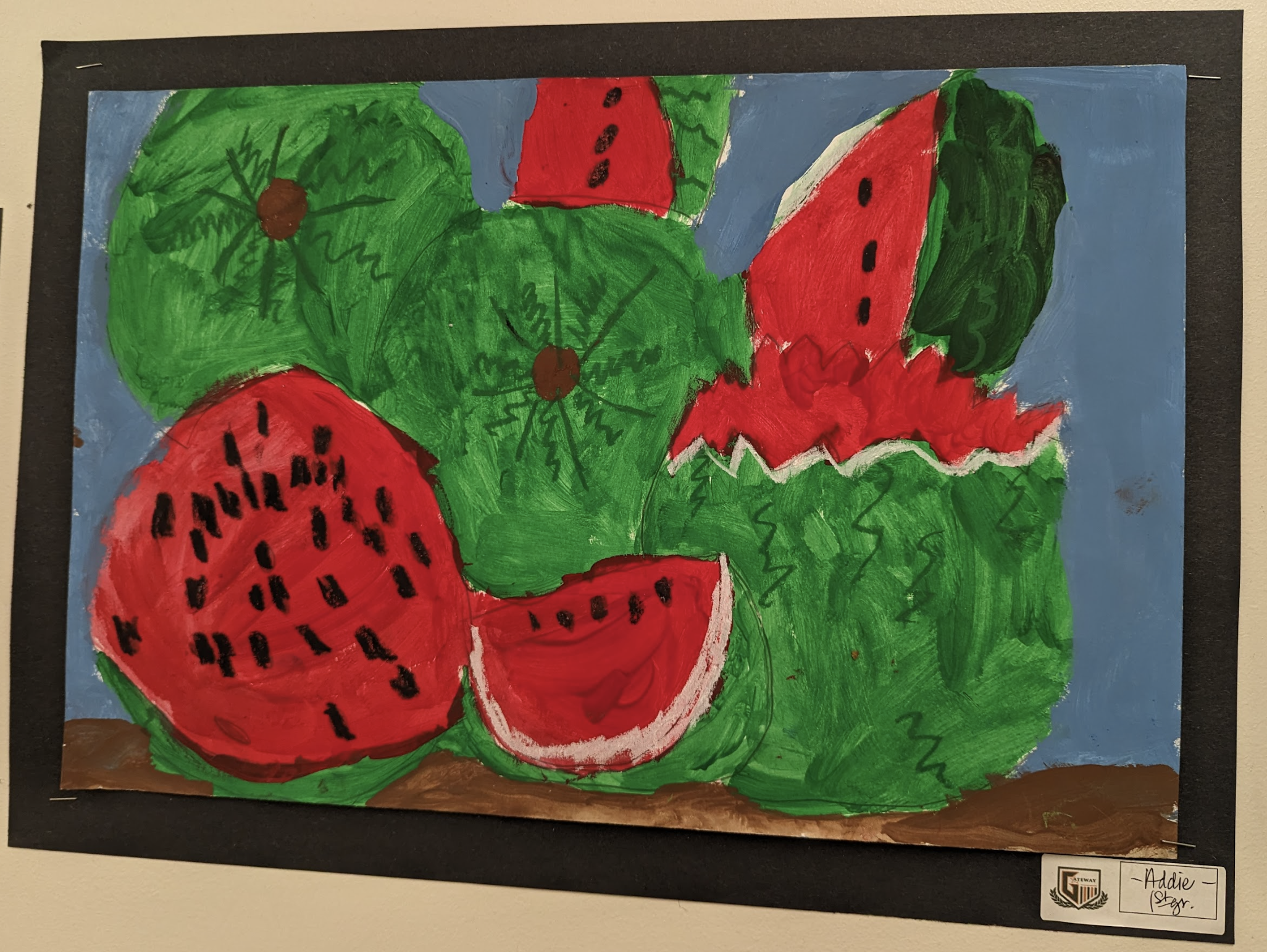 Painting of watermelons